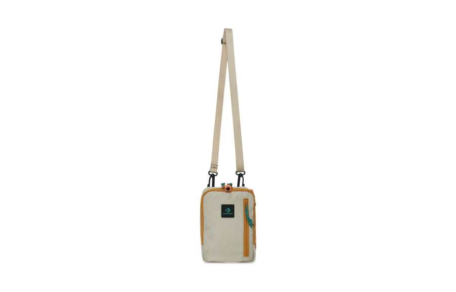 Converse Converse Polyester Cell Phone Pouch, Shoulder Bag, Crossbody Bag Regular Unisex Beige