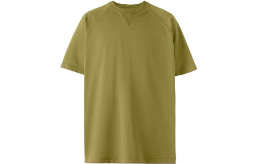 Burberry T Shirts Men's Green Crew Neck Moderate Straight Fit