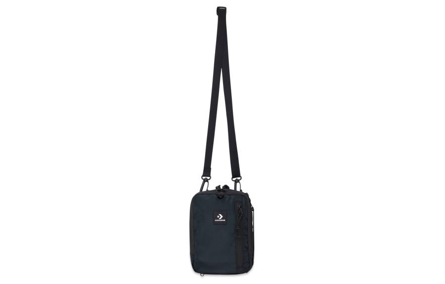 Converse Converse Polyester Cell Phone Pouch, Crossbody Bag, Shoulder Bag Regular Unisex Black