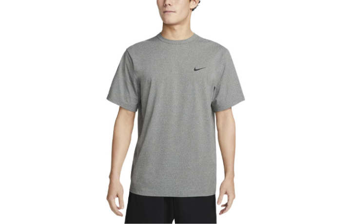 Nike Nike T Shirts Men's Gray Crew Neck Moderate