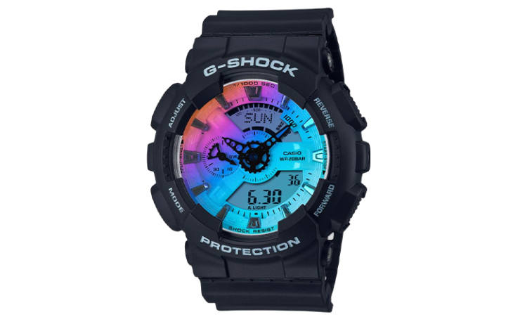 CASIO CASIO Men Liquid Crystal/Analog Dual Display Series 55mm Blue Watch GA-110SR-1ADR