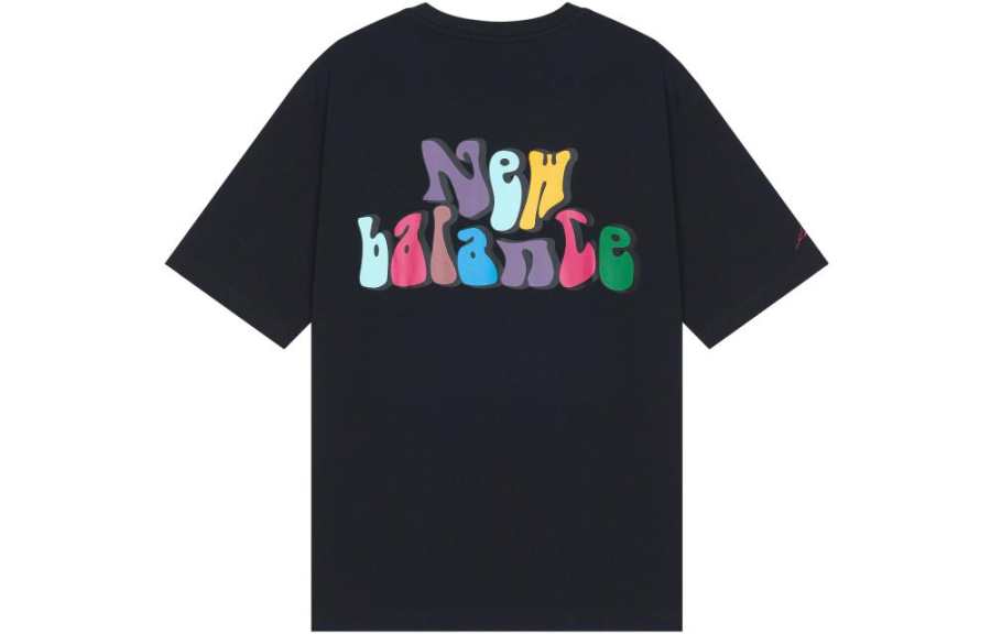 New Balance New Balance T Shirts Unisex Black Crew Neck Moderate Straight Fit