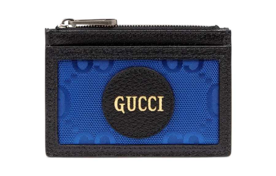 GUCCI Off The Grid Nylon With Leather Card Holder Card Holder Men's Blue