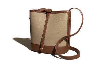 MISS MUSI Cow Leather Bucket Bag, Shoulder Bag Medium Women's Brown