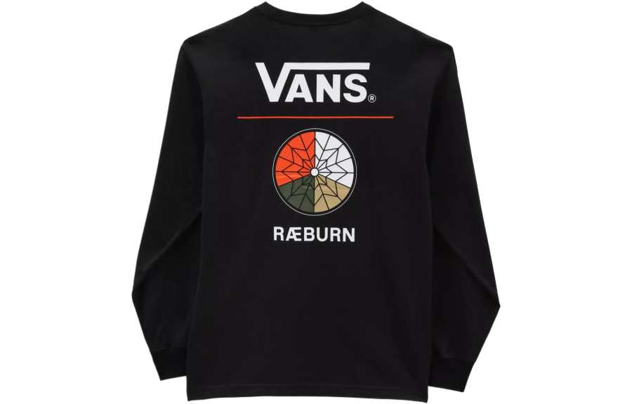 Vans X RAEBURN T Shirts Unisex Black Crew Neck Moderate Straight Fit