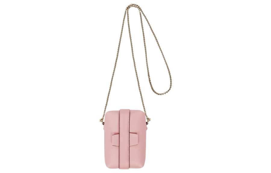 Valextra Tric Trac Calfskin Box Bag, Handbag, Shoulder Bag, Crossbody Bag Extra Mini Women's Pink