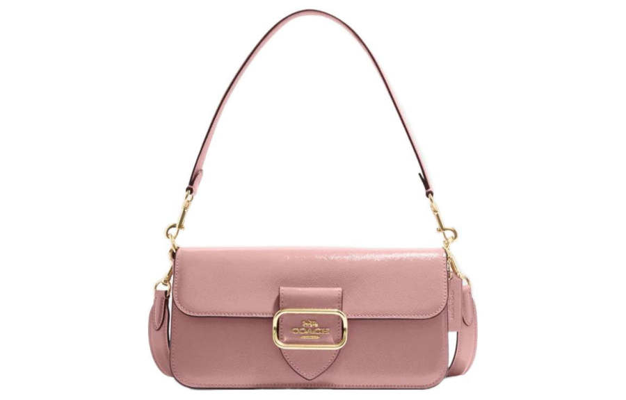 COACH Morgan Leather, Patent Leather Handbag, Shoulder Bag Women's Pink