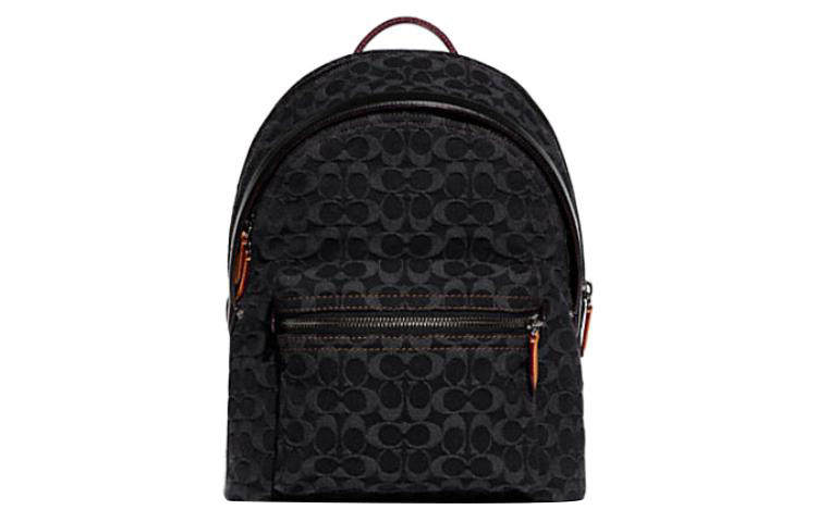 COACH COACH Teri Fabric With Cow Leather Backpack Large Men's Black