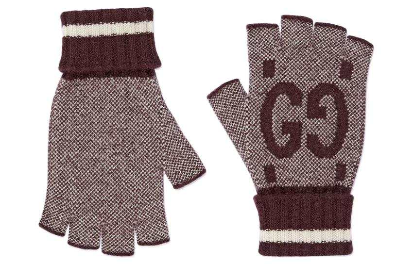GUCCI Cashmere Knit Gloves Men's