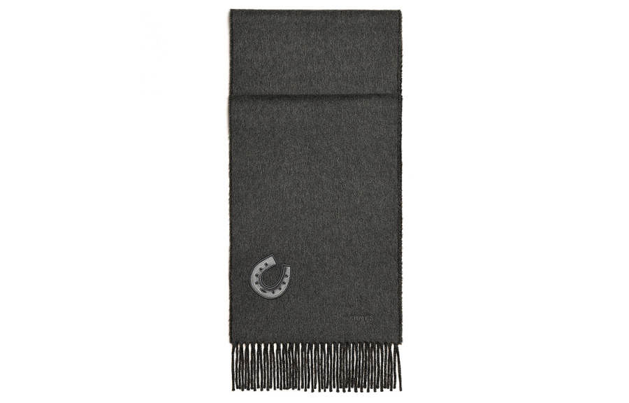 HERMES HERMES Knit Scarves Men's Black