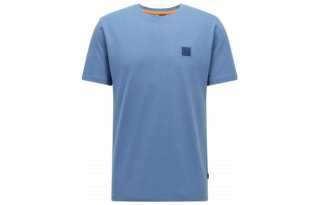 HUGO BOSS T Shirts Men's Blue Crew Neck Thin Straight Fit