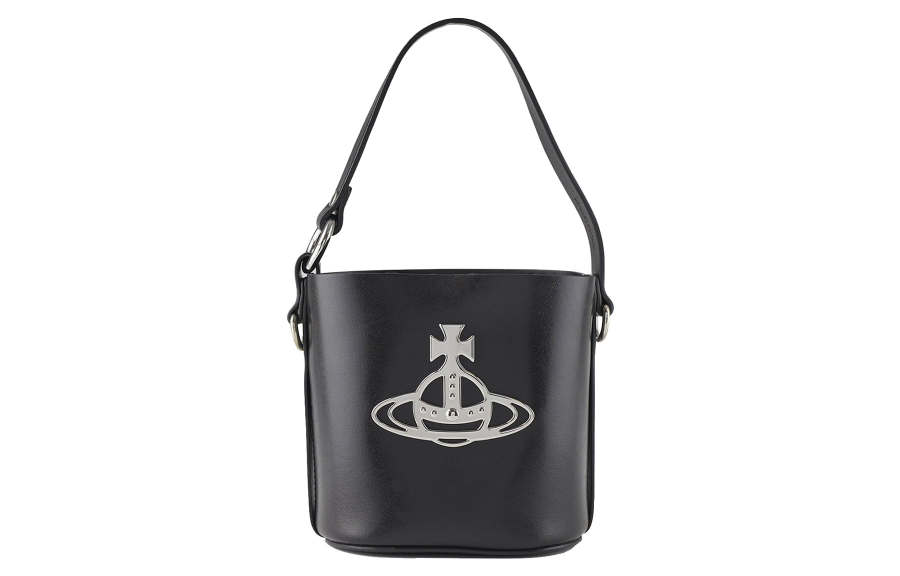 Vivienne Westwood DAISY Calfskin Bucket Bag, Shoulder Bag Regular Women's Black