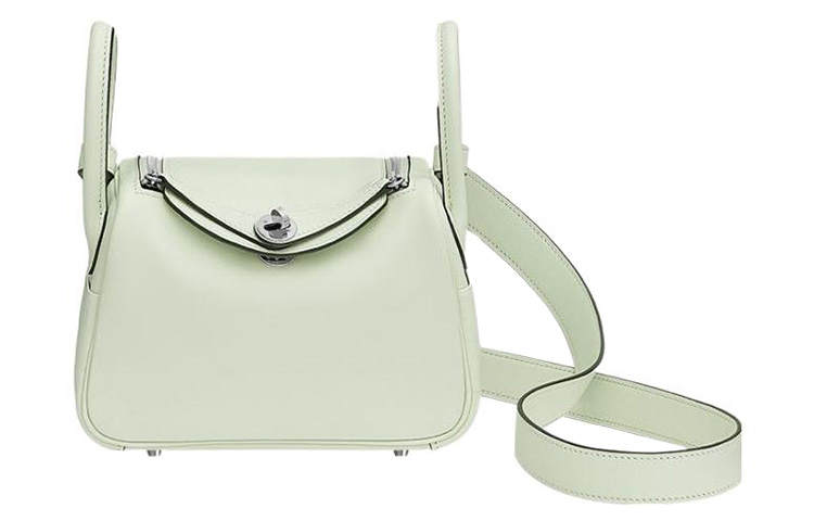 HERMES HERMES Lindy Swift Calfskin Handbags 19 Women's 0S Vert Fizz Bubble Green
