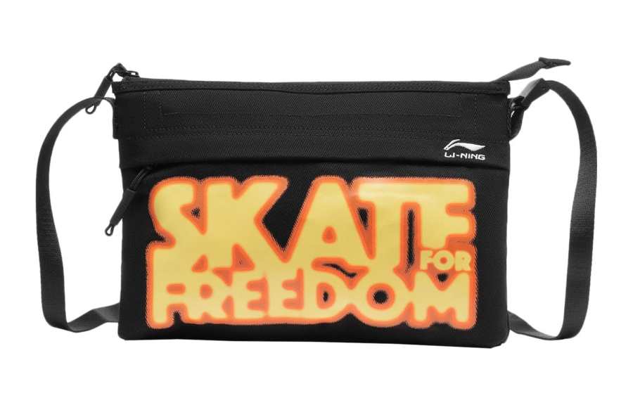 Li-Ning Li Ning Skateboard Cotton Shoulder Bag, Crossbody Bag Unisex Black
