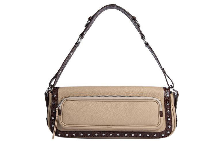 By Far Cow Leather Handbag, Shoulder Bag Women's Light Brown