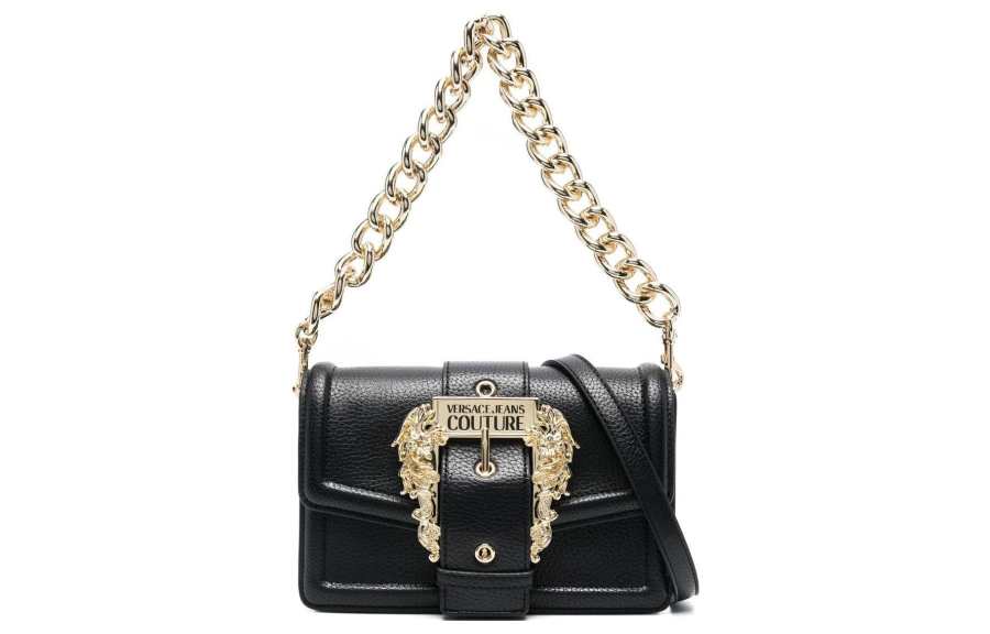 VERSACE JEANS COUTURE PU Polyurethane Handbag, Shoulder Bag, Crossbody Bag Women's Black