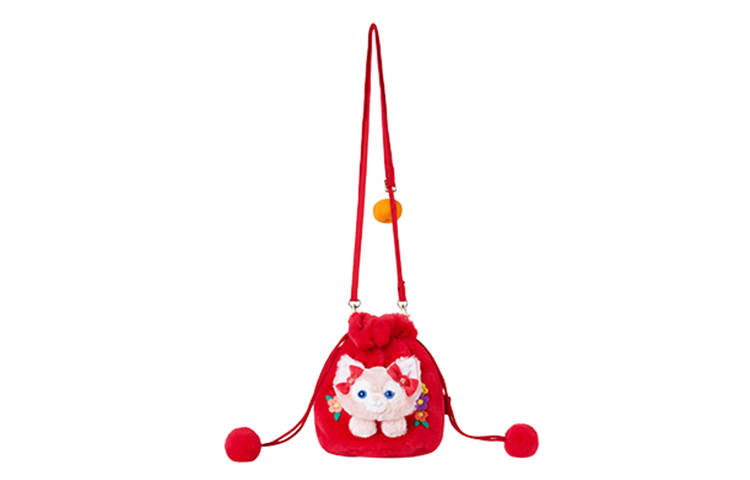 Disney 2023 Duffy And Friends New Year Polyester Crossbody Bag Regular Unisex Red
