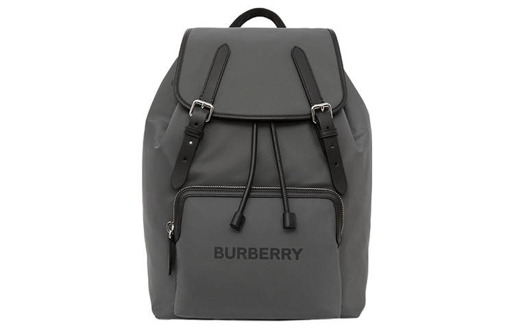 Burberry Leather Handbag, Backpack, Backpack Large Unisex Gray