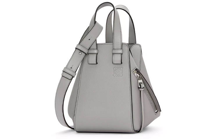 LOEWE Hammock Soft Grain Cow Leather Shoulder Bag, Crossbody Bag, Handbag Regular Women's Pearlescent Gray
