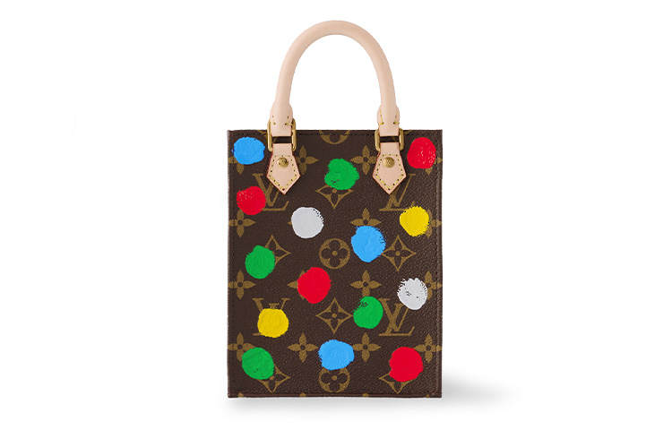 LOUIS VUITTON Yayoi Kusama Collaboration Petit Sac Plat Coated Canvas Sheet Music Bag Tote Bag, Shopping Bag, Handbag
