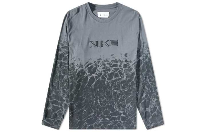 Nike Nike T Shirts Men's Gray Crew Neck Moderate Straight Fit