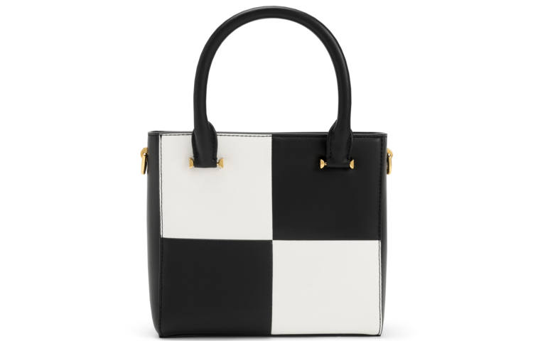 CHARLES&KEITH Fabric Tote Bag, Shopping Bag, Small Square Bag, Shoulder Bag, Crossbody Bag, Handbag Small Women's
