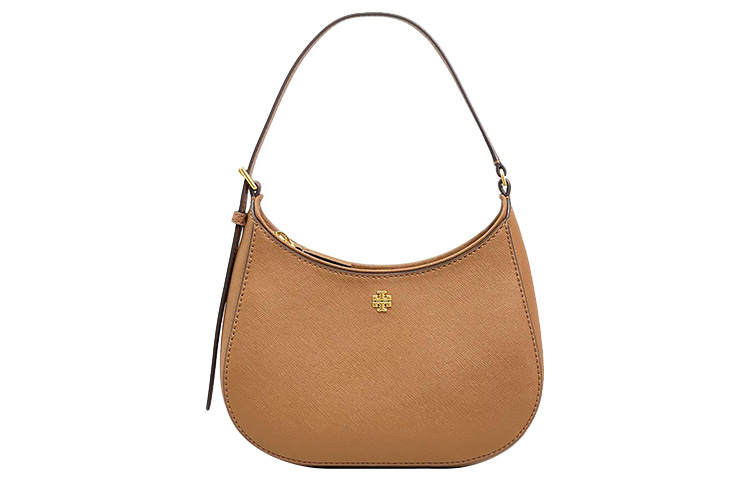 TORY BURCH Emerson Textured Leather Shoulder Bag, Handbag, Shoulder Bag Women's Hazelnuts Brown