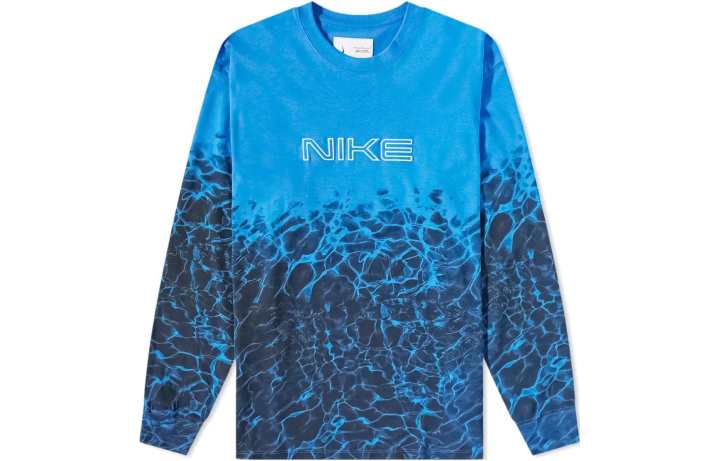 Nike Nike T Shirts Men's Blue Crew Neck Moderate Straight Fit