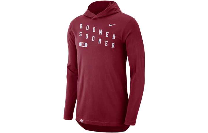 Nike Nike Dri Fit T Shirts Men's Dark Red Hooded Moderate Straight Fit