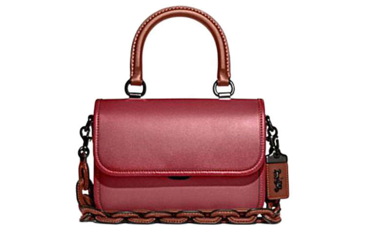 COACH Rogue Glove Tanned Leather Shoulder Bag, Crossbody Bag, Handbag Small Women's Rouge Red