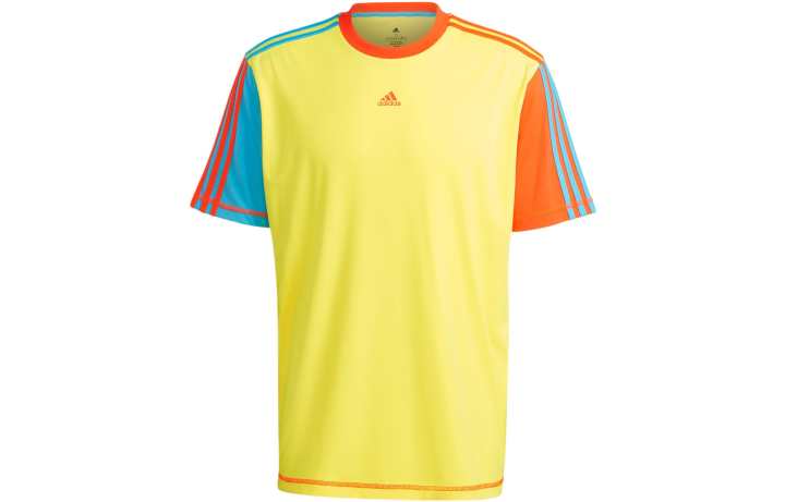 Adidas Adidas T Shirts Unisex Yellow Crew Neck Moderate
