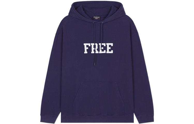 Balenciaga Sweatshirt Fitted Style Men's Blue