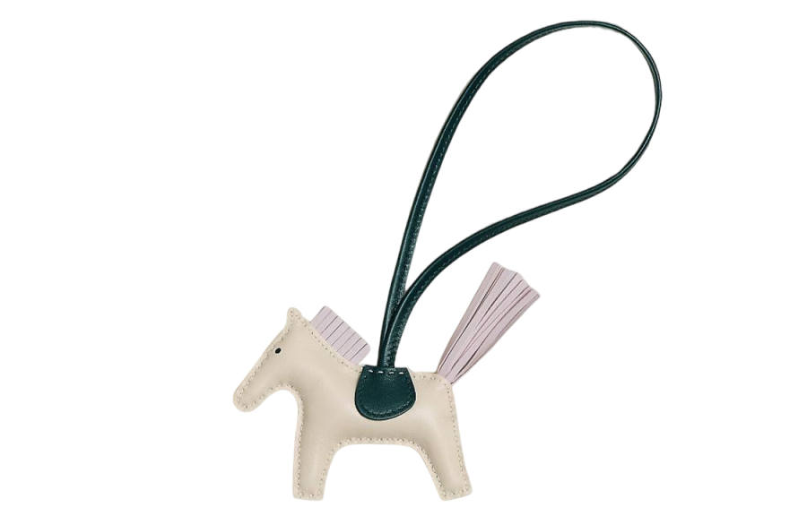 HERMES HERMES Sheepskin Charms Unisex Chalk White