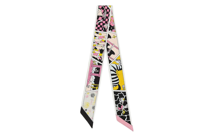 HERMES HERMES Silk Scarves Women's Blue