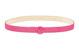 LONGCHAMP Casual Fashion Smooth Buckle Belt Women's Pink Width 2.5cm