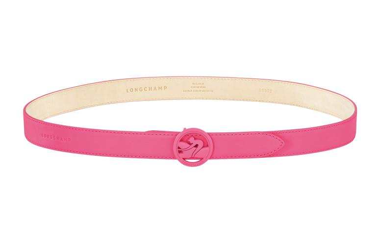 LONGCHAMP Casual Fashion Smooth Buckle Belt Women's Pink Width 2.5cm