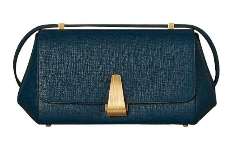 Bottega Veneta Grain Calfskin Shoulder Bag, Crossbody Bag Medium Women's Dark Blue