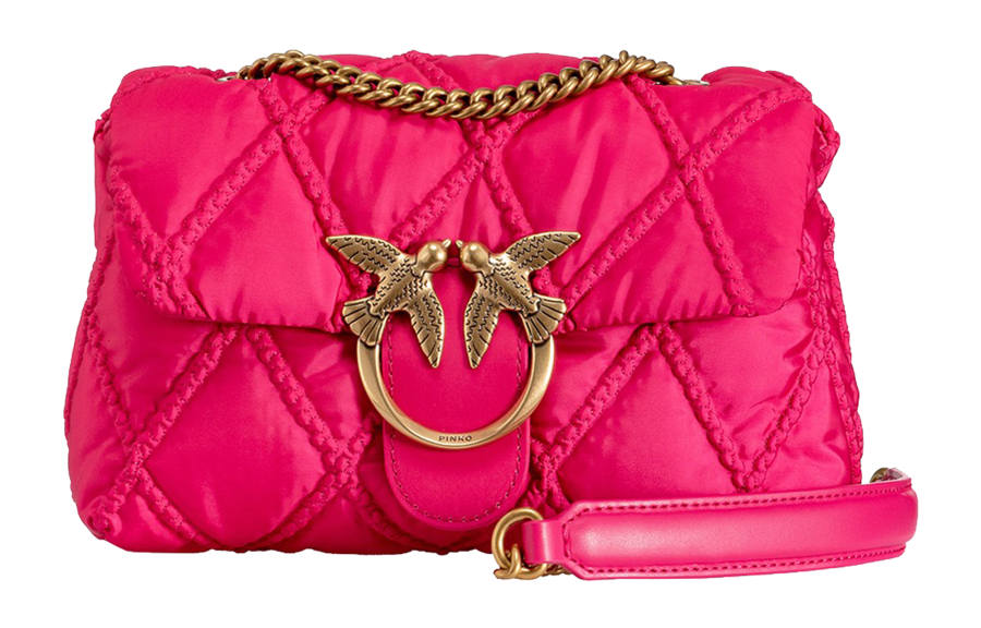 PINKO Puff Polyester Crossbody Bag, Shoulder Bag Mini Women's Pink