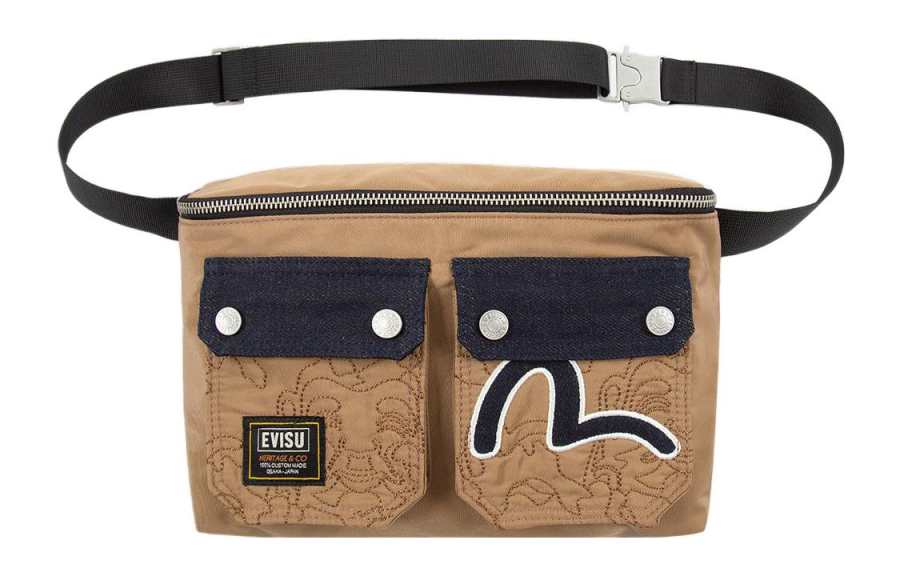 EVISU Polyester With Cotton Fanny Pack Regular Unisex Ginger Yellow