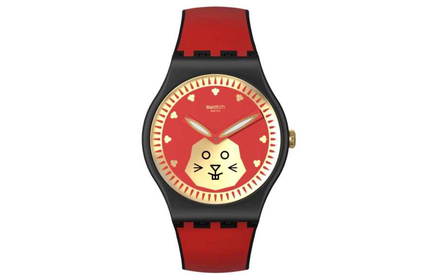 SWATCH SWATCH Unisex 41mm Red Watch SO32Z107