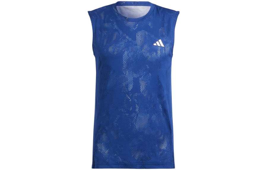Adidas Adidas T Shirts Men's Blue Crew Neck Moderate Straight Fit