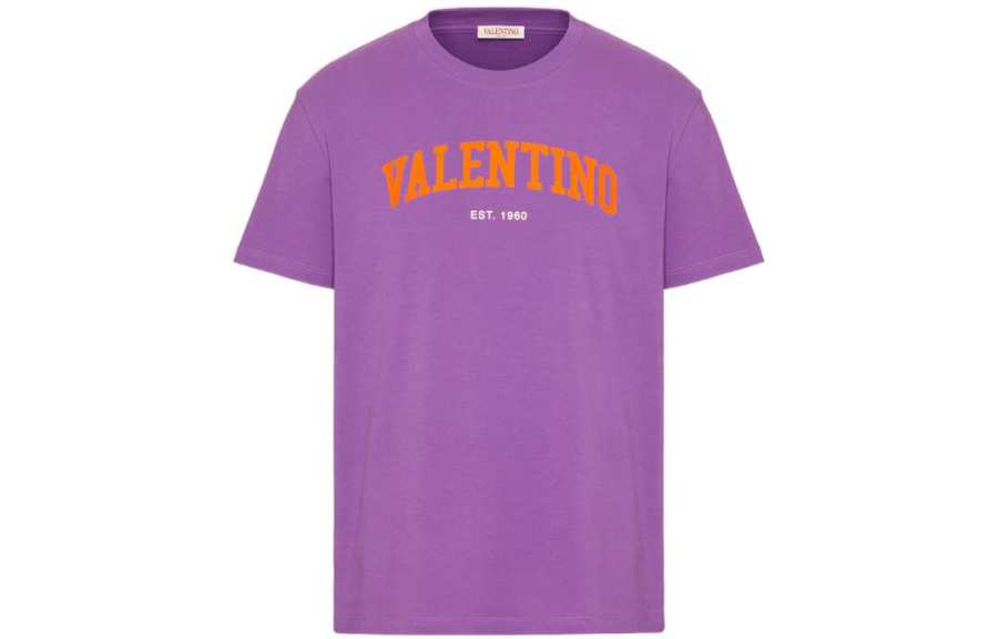 Valentino Logo Printed Crewneck T Shirt
