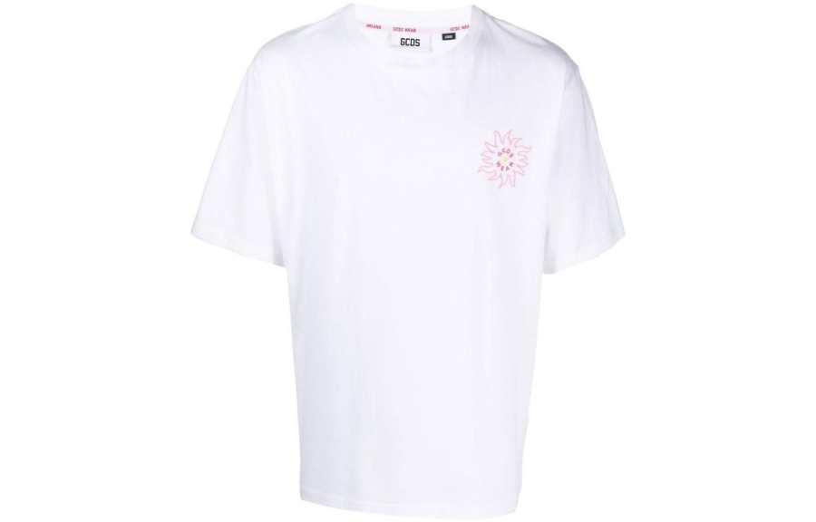 GCDS Surfing Weirdo Printed Crewneck T Shirt