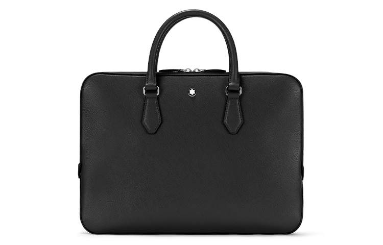 MONTBLANC MONTBLANC Leather Portable Briefcase Men's Black