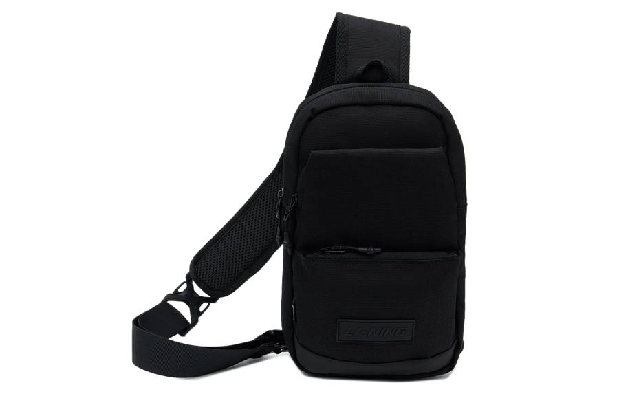 Li-Ning Li Ning Athleisure Fabric Crossbody Bag, Shoulder Bag, Sling Bag Regular Unisex Black