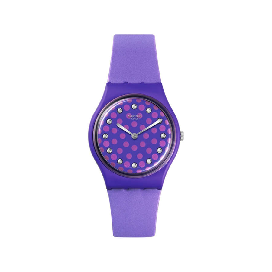 SWATCH Unisex 34mm Purple Watch SO31V100