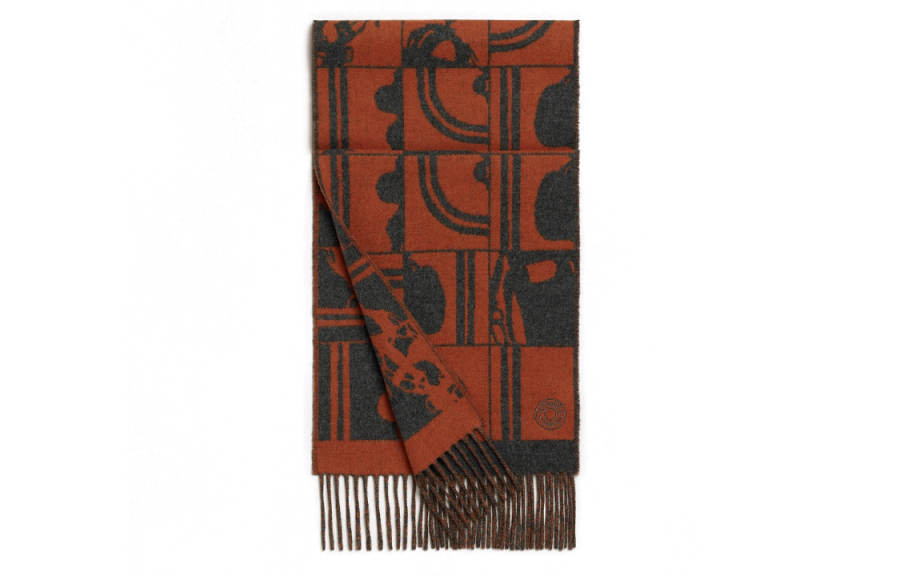 HERMES HERMES Brides De Gala Cashmere Knit Scarves Men's