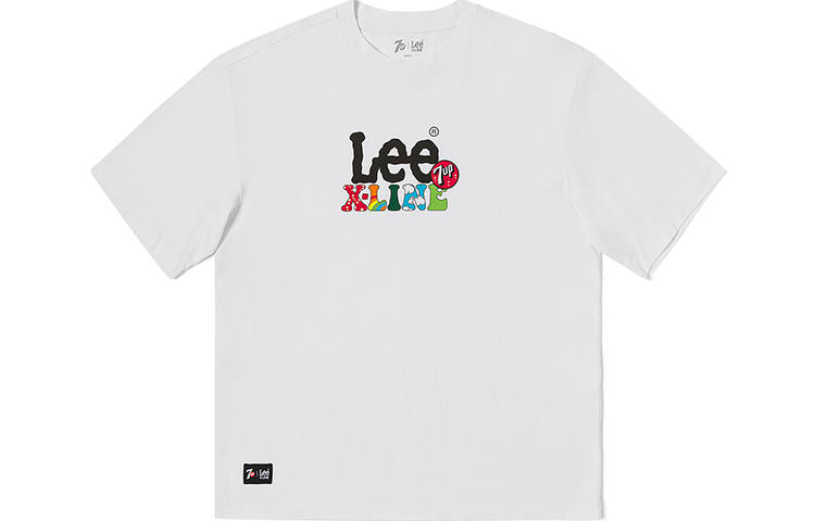 Lee T Shirts Men's White Crew Neck Moderate Straight Fit