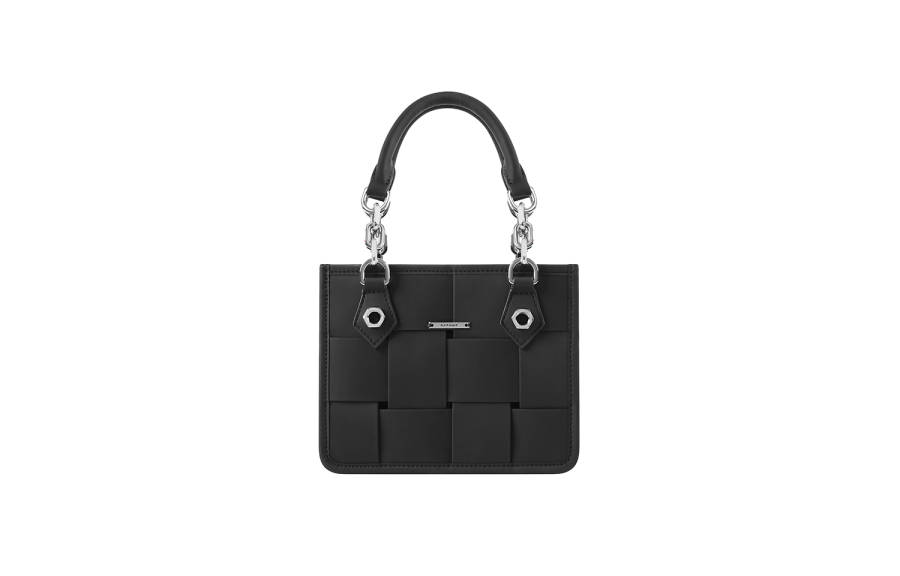 BABAMA Microfiber Synthetic Leather Holey Bag, Tote Bag, Shopping Bag, Handbag Mini Women's Multicolor