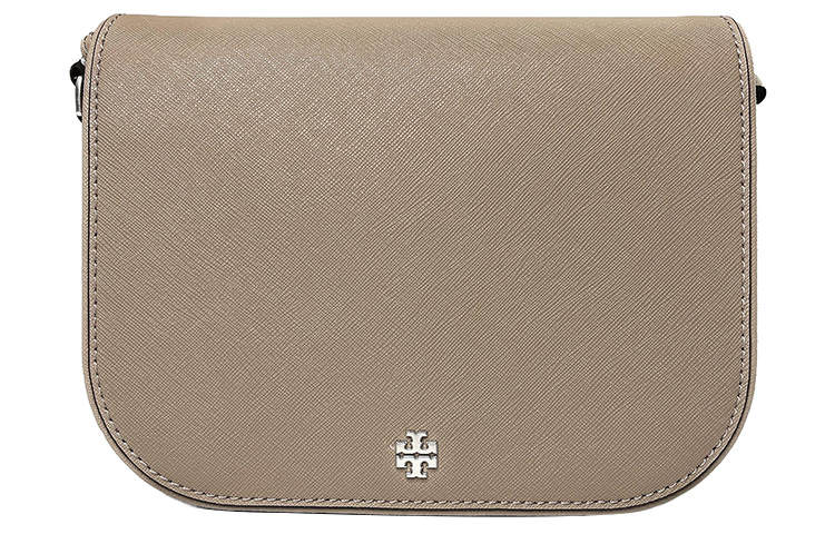 TORY BURCH TORY BURCH Emerson Textured Leather Crossbody Bag, Shoulder Bag Women's Gray
